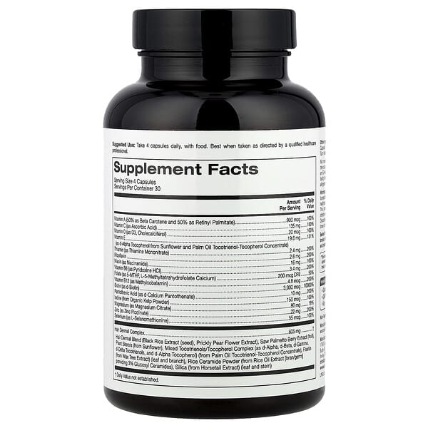 Alternative view of California Gold Nutrition, Beauty, Men's Hair Multivitamin, 120 Veggie Capsules