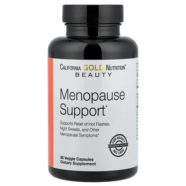 California Gold Nutrition, Beauty, Menopause Support with Angelica gigas, Cynanchum wilfordii, Phlomis umbrosa and L-Leucine, 90 Veggie Capsules
