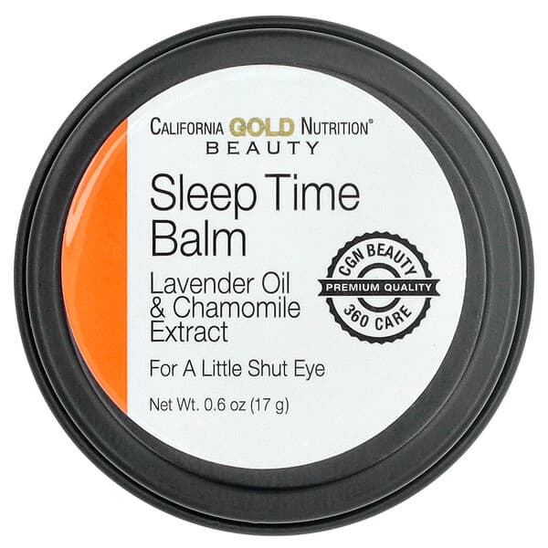 California Gold Nutrition, Beauty, Sleep Time Balm, Lavender & Chamomile, 0.6 oz (17 g)