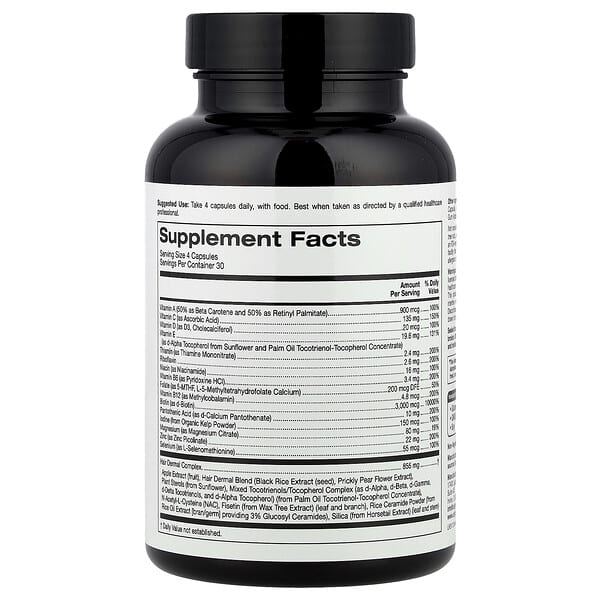 Alternative view of California Gold Nutrition, Beauty, Women's Hair Multivitamin, 120 Veggie Capsules