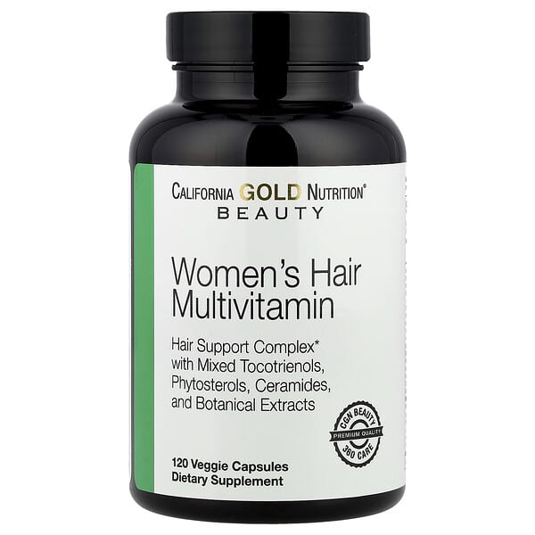 California Gold Nutrition, Beauty, Women's Hair Multivitamin, 120 Veggie Capsules