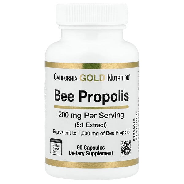 California Gold Nutrition, Bee Propolis, 1,000 mg, 90 Capsules