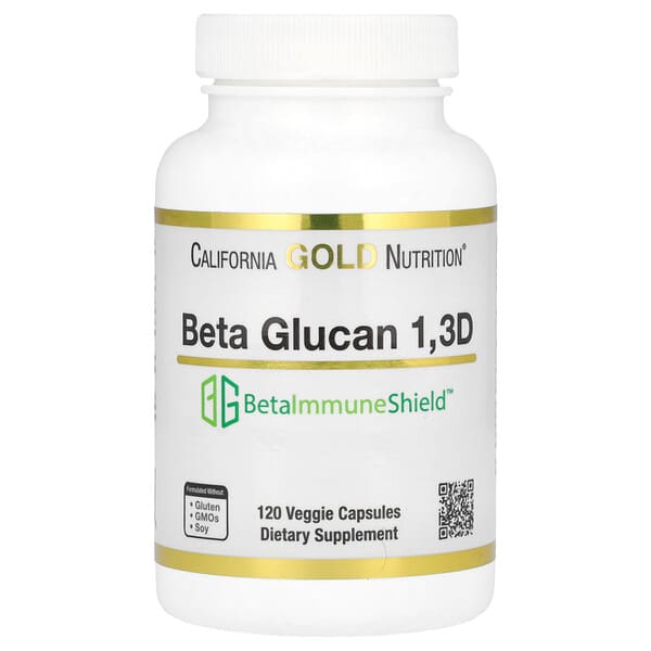 California Gold Nutrition, Beta Glucan from Algae 1,3D, 120 Veggie Capsules (125 mg Per Capsule)