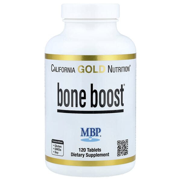 California Gold Nutrition, Bone Boost® with Calcium, Magnesium, Vitamin C and Potassium, 120 Tablets