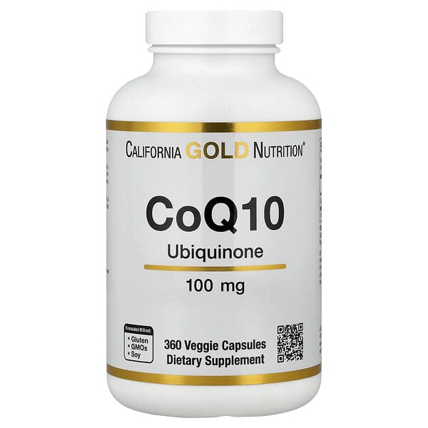 California Gold Nutrition, CoQ10, USP Grade Ubiquinone, 100 mg, 360 Veggie Capsules