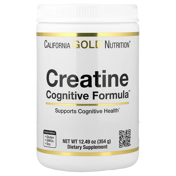 California Gold Nutrition, Creatine Cognitive Formula™, with L-Leucine, Blueberry, Coconut & Grape Extract, 12.49 oz (354 g)