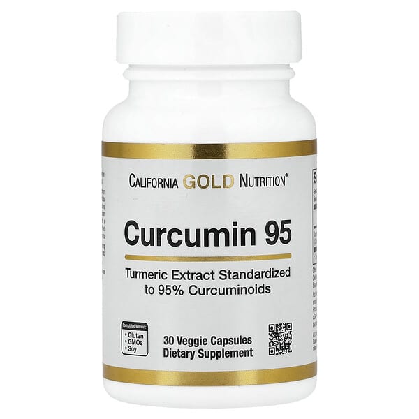 California Gold Nutrition, Curcumin 95, 30 Veggie Capsules (500 mg per Capsule)