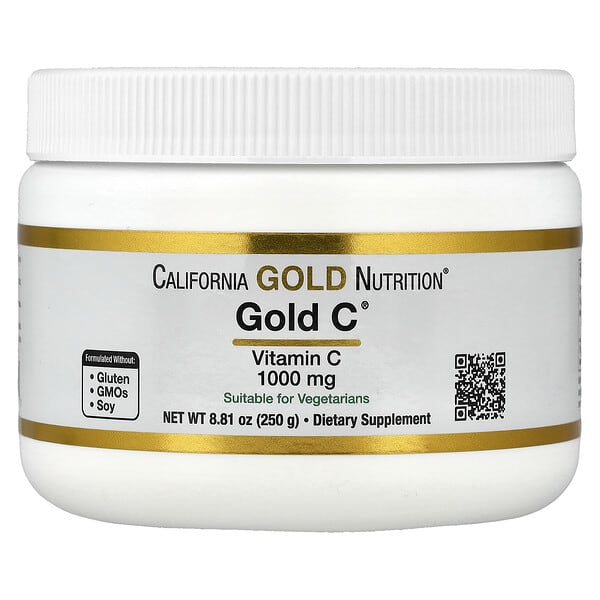California Gold Nutrition, Gold C® Powder, USP Grade Vitamin C, 1,000 mg, 8.81 oz (250 g)