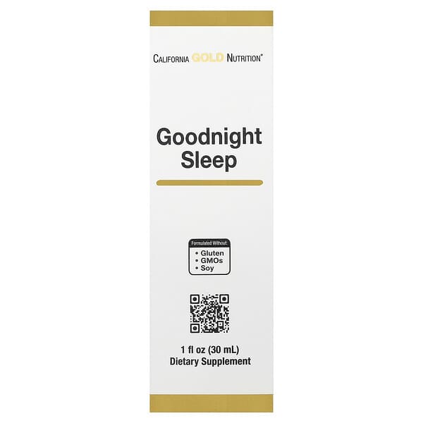 California Gold Nutrition, Goodnight Sleep with Fresh Milky Oat Seed, St. John's Wort, Skullcap, and Passion Flower Herbs, 1 fl oz (30 ml)