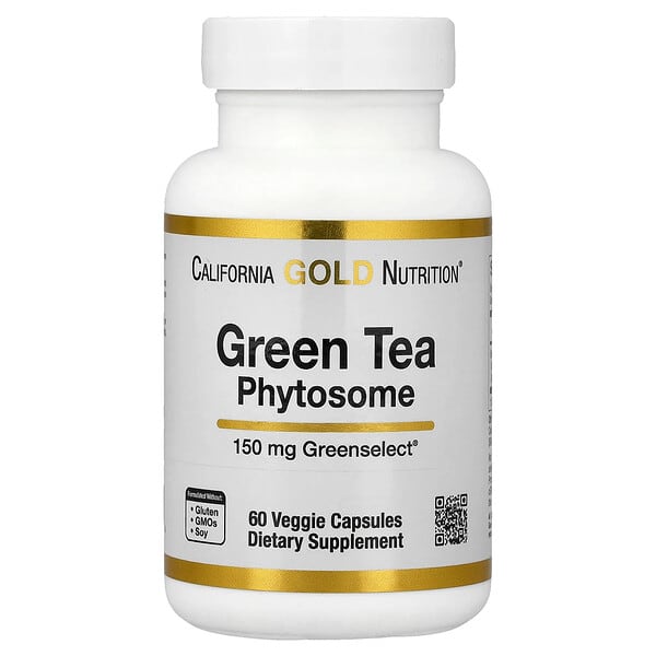 California Gold Nutrition, Green Tea Phytosome, 150 mg, 60 Veggie Capsules