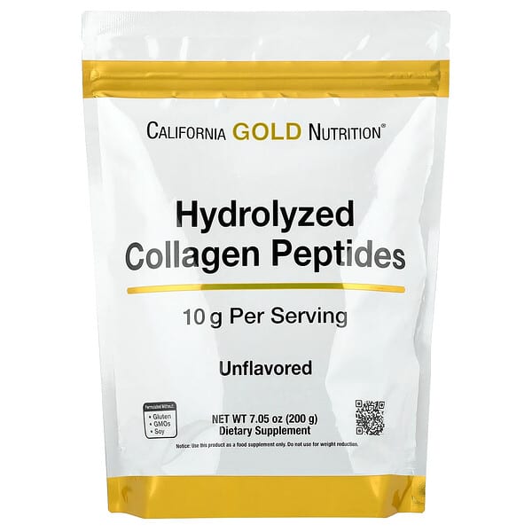 California Gold Nutrition, Hydrolyzed Collagen Peptides, Type I & III, Unflavored, 7.05 oz (200 g)