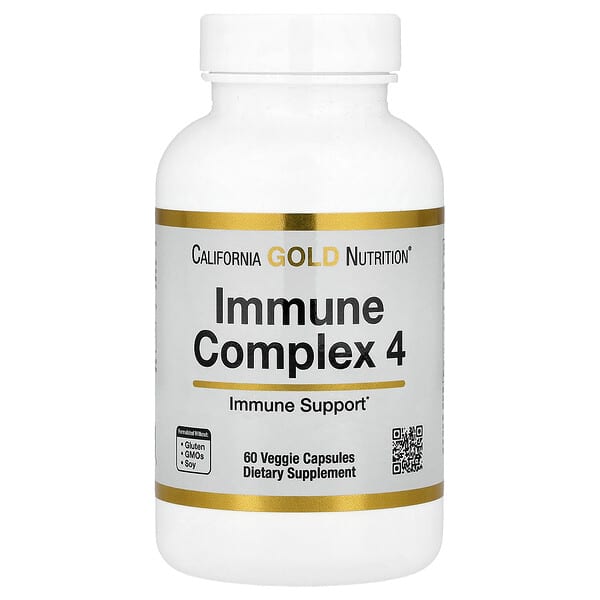California Gold Nutrition, Immune Complex 4, 60 Veggie Capsules
