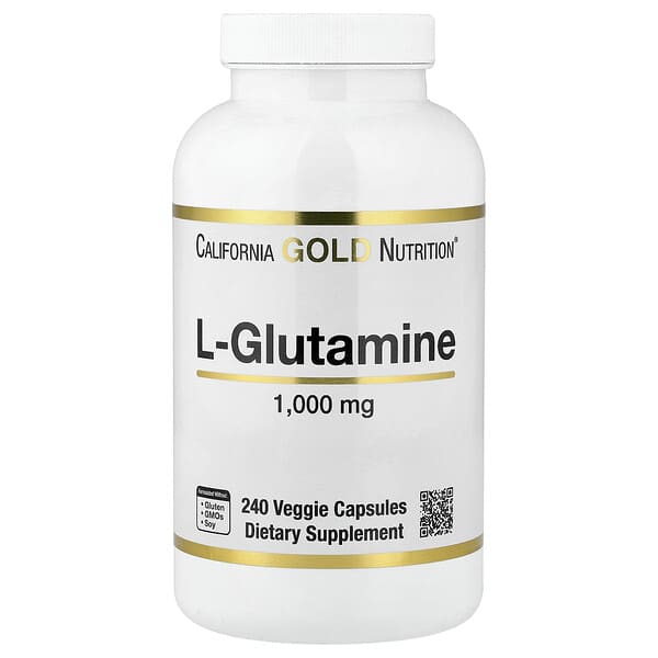 California Gold Nutrition, L-Glutamine, 1,000 mg, 240 Veggie Capsules