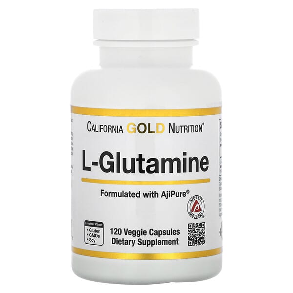 California Gold Nutrition, L-Glutamine, AjiPure, 120 Veggie Capsules (500 mg per Capsule)