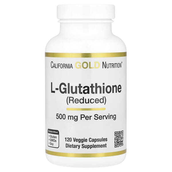 California Gold Nutrition, L-Glutathione (Reduced), 500 mg, 120 Veggie Capsules