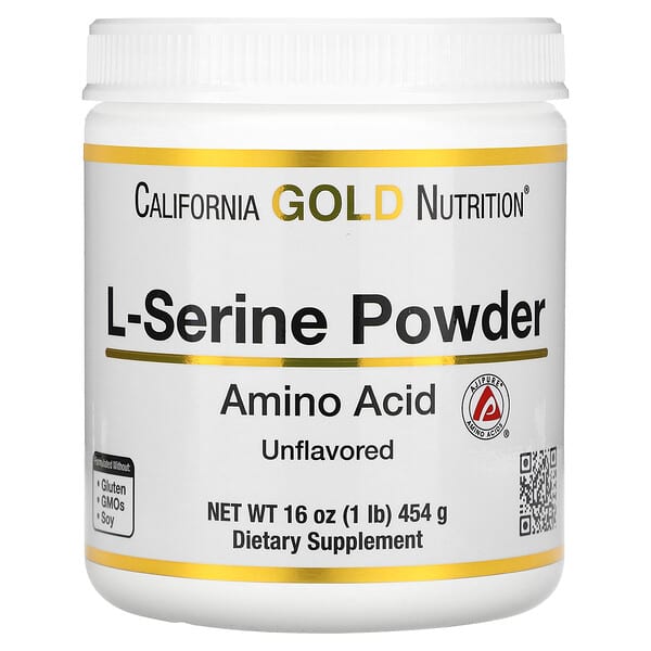 California Gold Nutrition, L-Serine Powder, AjiPure Amino Acid, Unflavored Powder, 1 lb (454 g) 2 California Gold Nutrition, L-Serine Powder, AjiPure Amino Acid, Unflavored Powder, 1 lb (454 g)
