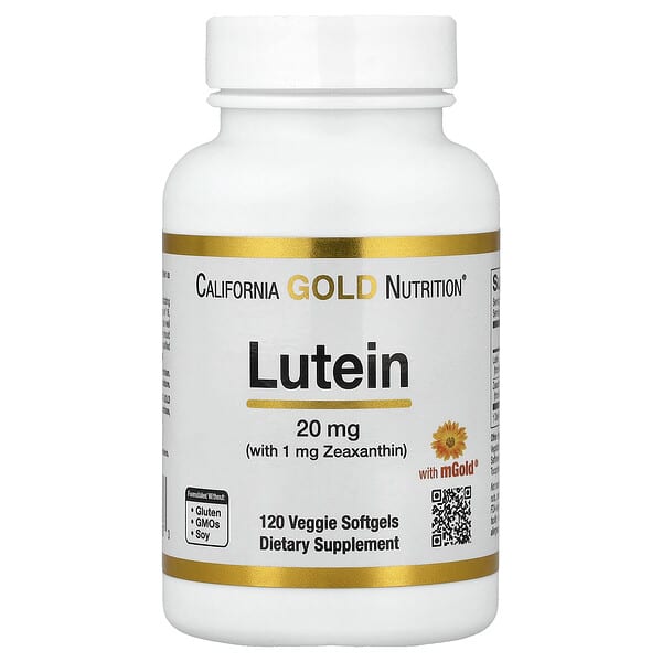 California Gold Nutrition, Lutein with Zeaxanthin from Marigold Extract, 120 Veggie Softgels