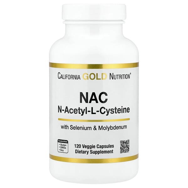 California Gold Nutrition, N-Acetyl-L-Cysteine with Molybdenum and Selenium, 120 Veggie Capsules