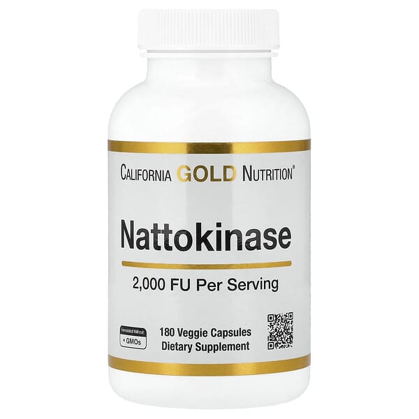 California Gold Nutrition, Nattokinase, Proteolytic Enzyme, 2,000 FU, 180 Veggie Capsules