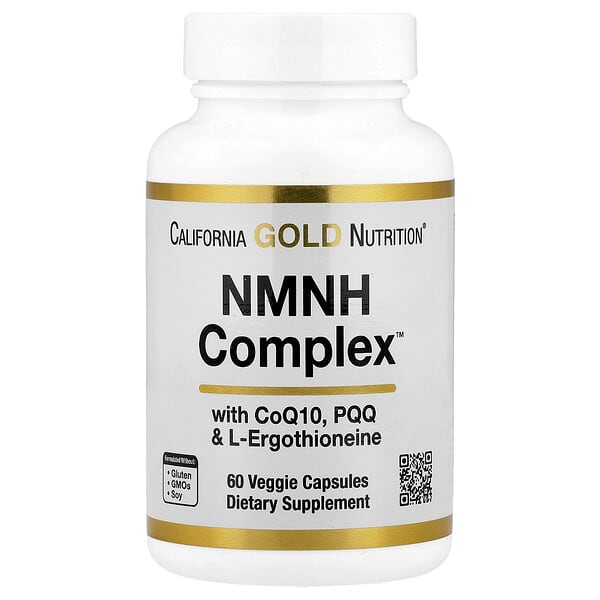 California Gold Nutrition, NMNH Complex, with CoQ10, PQQ & L-Ergothioneine, 60 Veggie Capsules