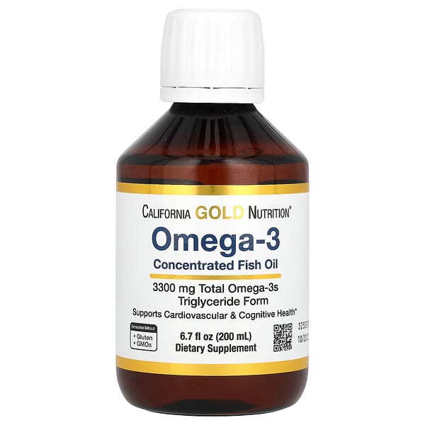 California Gold Nutrition, Norwegian Extra Strength Oslomega® Omega 3 Fish Oil, Natural Lemon, 6.7 fl oz (200 ml)