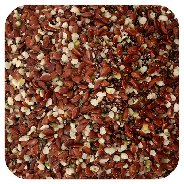 Alternative view of California Gold Nutrition, Organic 3-Seed Blend, Plant-based Omegas, with Ancient Seeds of Chia, Hemp and Flax, 12 oz (340 g)