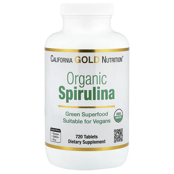 California Gold Nutrition, Organic Spirulina, 720 Tablets