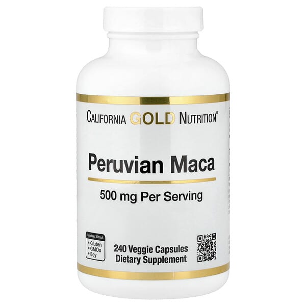 California Gold Nutrition, Peruvian Maca, 500 mg, 240 Veggie Capsules