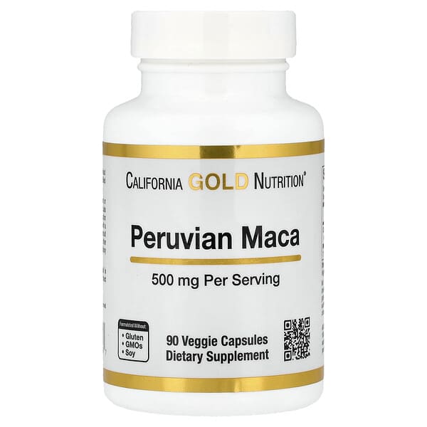 California Gold Nutrition, Peruvian Maca, 500 mg, 90 Veggie Capsules