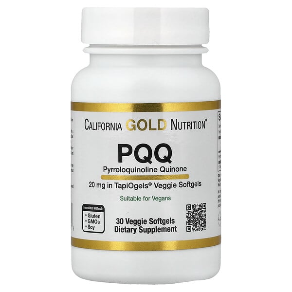California Gold Nutrition, PQQ, 20 mg, 30 Veggie Softgels