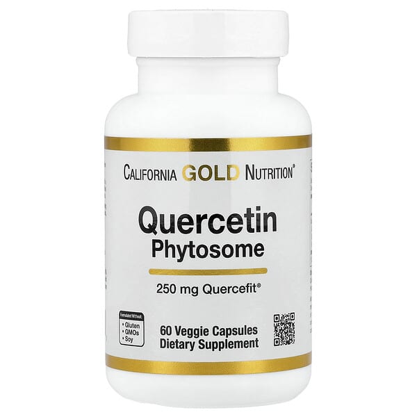 California Gold Nutrition, Quercetin Phytosome Quercefit®, 250 mg, 60 Veggie Capsules