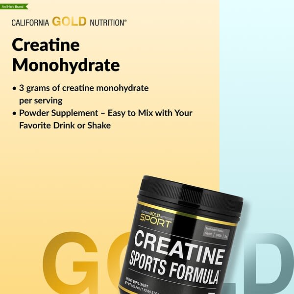 Alternative view of California Gold Nutrition, Sport, Creatine Sports Formula™, with Amino Acid Blend, Beta-Alanine, Beet Juice & Coconut, 1.13 lb (514 g)