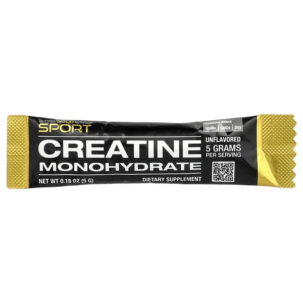 California Gold Nutrition, Sport, Pure Creatine Monohydrate, Unflavored, 0.18 oz (5 g)