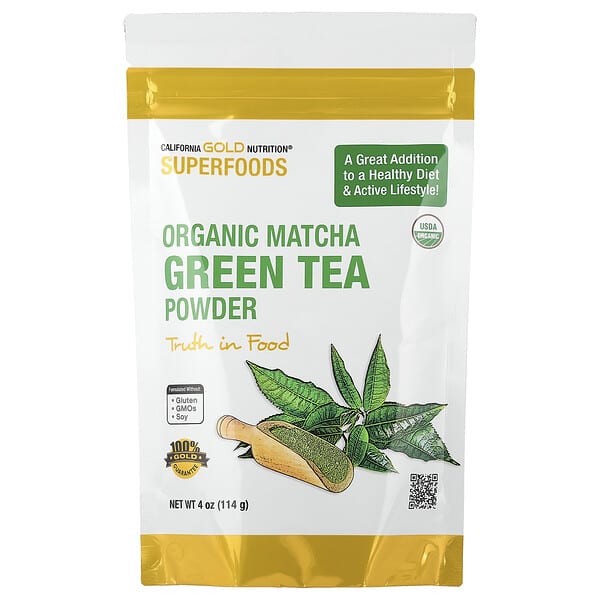 California Gold Nutrition, Superfoods, Organic Matcha Green Tea Powder, 4 oz (114 g)