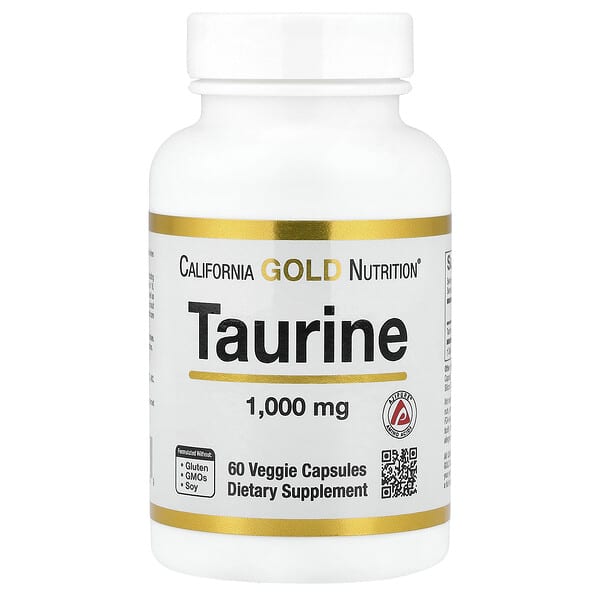 California Gold Nutrition, Taurine, 1,000 mg, 60 Veggie Capsules