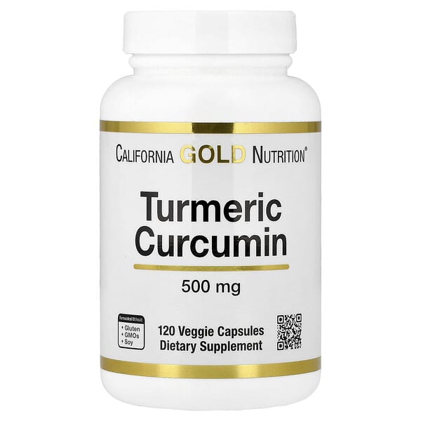 California Gold Nutrition, Turmeric Curcumin, 500 mg, 120 Veggie Capsules