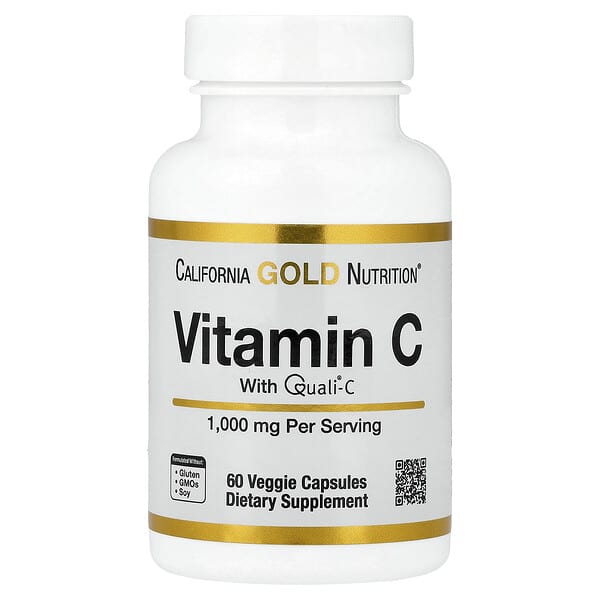 California Gold Nutrition, Vitamin C, Quali®-C, 1,000 mg, 60 Veggie Capsules