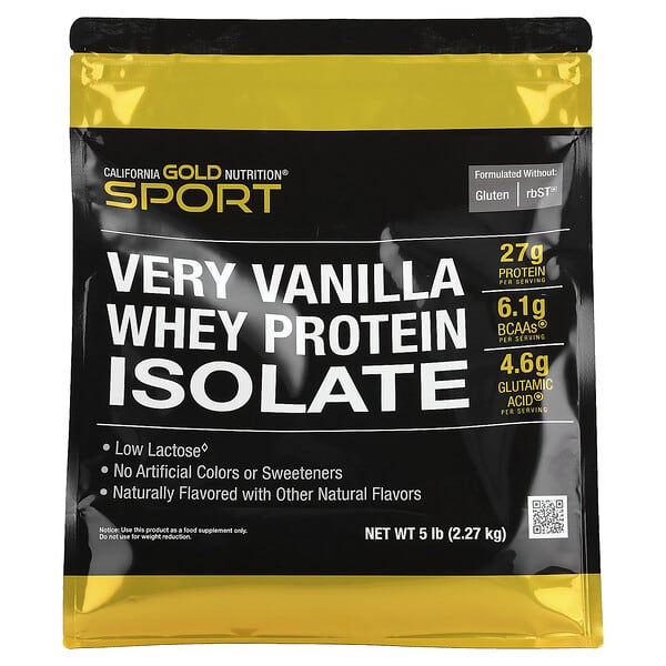 California Gold Nutrition, Whey Protein Isolate, Very Vanilla , 5 lb (2.27 kg)