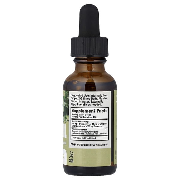 Alternative view of California Natural, Wild Oregano Oil, 1 fl oz (30 ml)