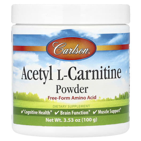 Carlson, Acetyl L-Carnitine Powder, 3.53 oz (100 g) 2 Carlson, Acetyl L-Carnitine Powder, 3.53 oz (100 g)