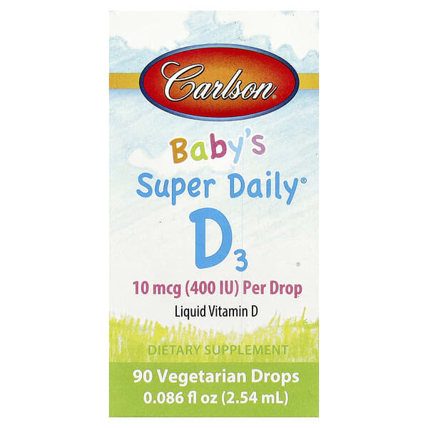 Carlson, Baby's Super Daily® D3, 0.086 fl oz (2.54 ml)