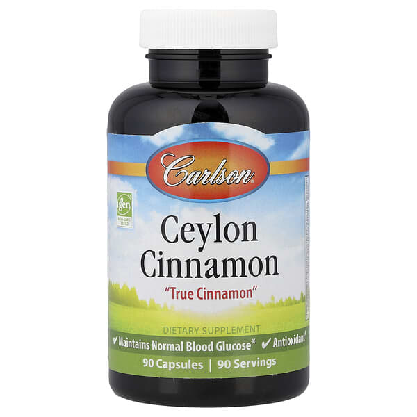 Carlson, Ceylon Cinnamon, 90 Capsules (500 mg per Capsule)