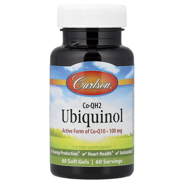 Carlson, Co-QH2 Ubiquinol, 100 mg, 60 Soft Gels 4 Carlson, Co-QH2 Ubiquinol, 100 mg, 60 Soft Gels
