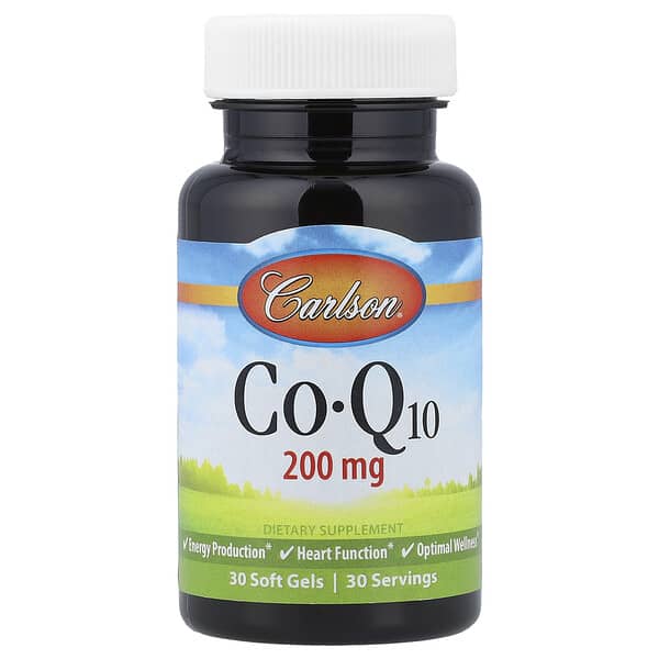 Carlson, CoQ10, 200 mg, 30 Soft Gels