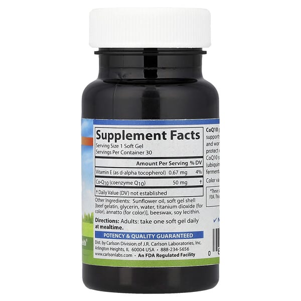 Alternative view of Carlson, CoQ10, 50 mg, 30 Soft Gels