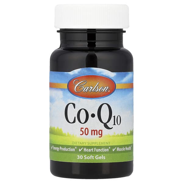 Carlson, CoQ10, 50 mg, 30 Soft Gels