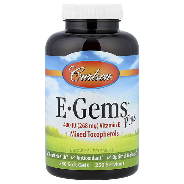Carlson, E-Gems® Plus, 250 Soft Gels