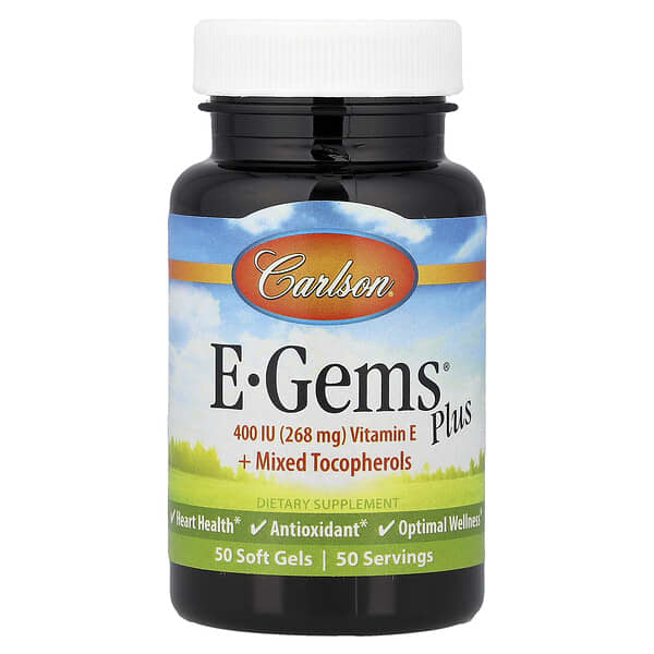 Carlson, E-Gems® Plus, 50 Soft Gels