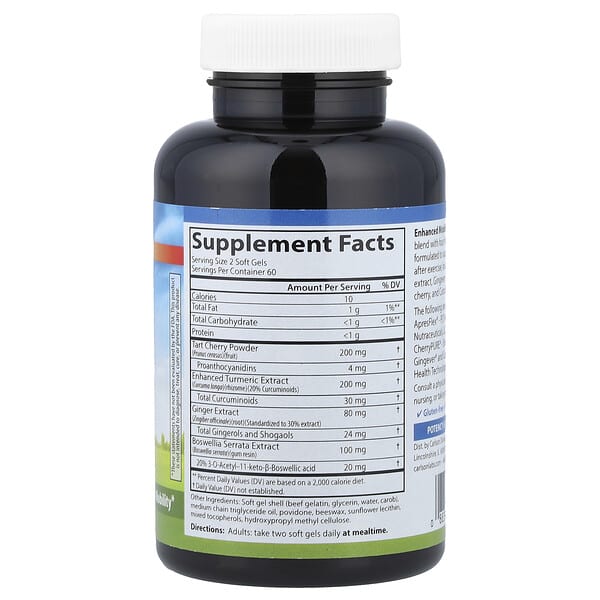 Alternative view of Carlson, Enhanced Mobility® With Boswellia, Ginger, Tart Cherry & Curcumin, 120 Soft Gels