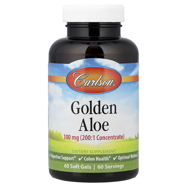 Carlson, Golden Aloe , 100 mg , 60 Soft Gels